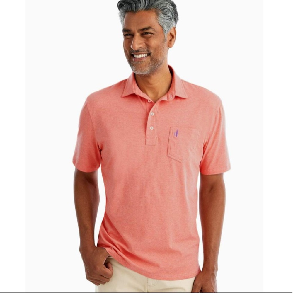Johnnie-O Heathered Original Polo Shirt Orange